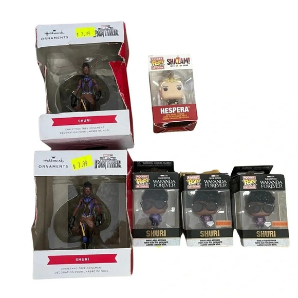 Marvel and DC 6-Piece Collectible Figure Lot - Shuri & Hespera- Ornaments - Picture 9 of 9